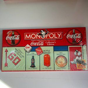 Vintage Monopoly Coca-Cola Collector's Edition Board Game 1999 Coke‎ Sealed